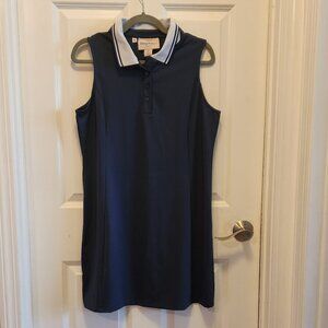 Tommy Bahama Size L Blue Sleeveless Polo Golf Tennis Dress